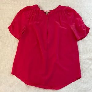 Joie silk hot pink blouse size M